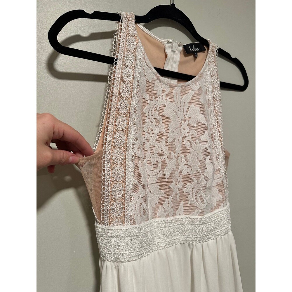 NWT Lulus Forever and Always White Lace Maxi Dress - Picture 6 of 8